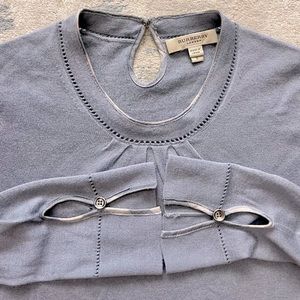 Burberry Silk/Cashmere Tunic Top - Gray blue - size Small